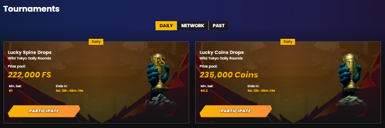 Wild Tokyo Casino tournaments